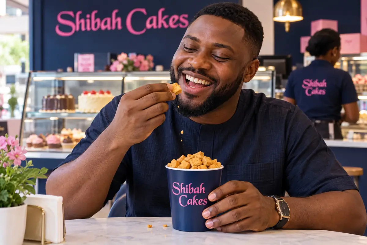 People enjoying Shibah Cakes treats